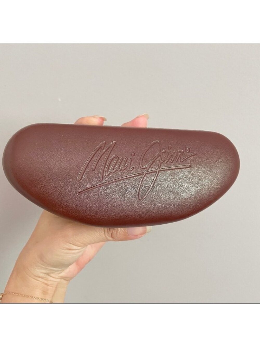 Maui Jim Brown Wraparound Sunglasses Hard Hinged Case - Medium Sized!